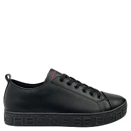 Black Leather Men Sneaker