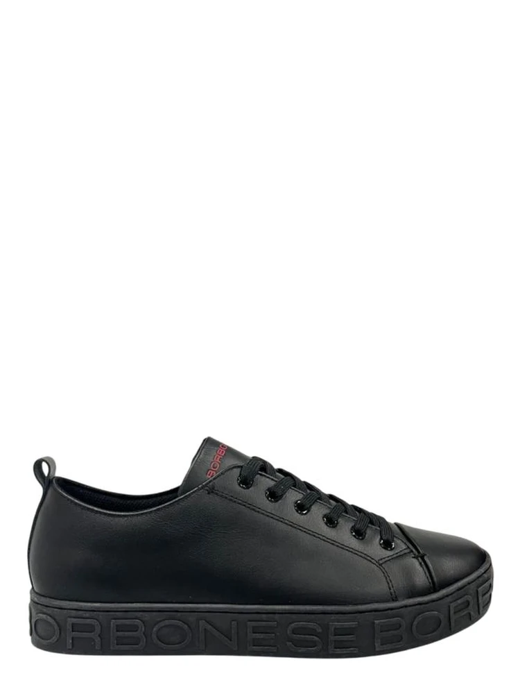 Black Leather Men Sneaker