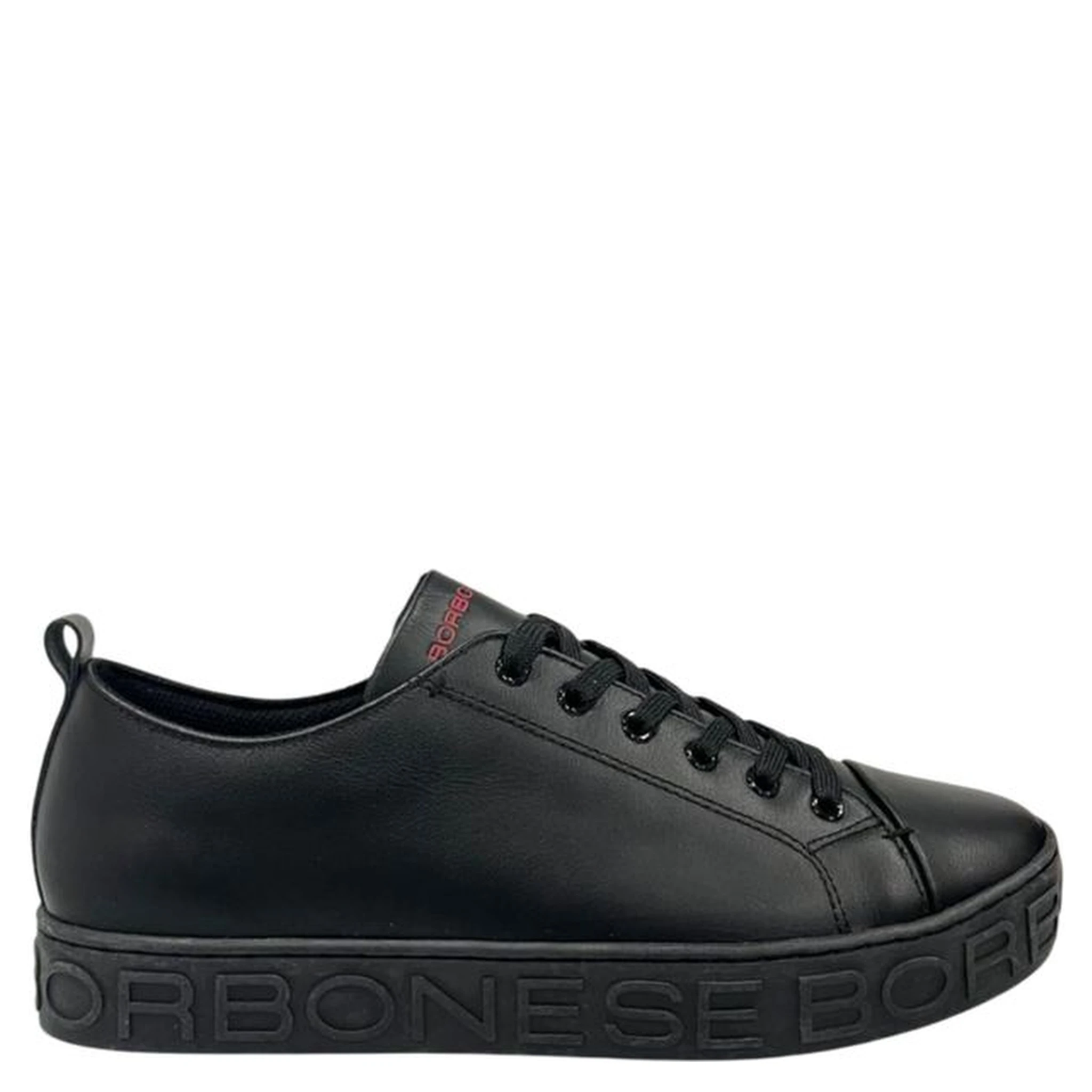 Black Leather Men Sneaker