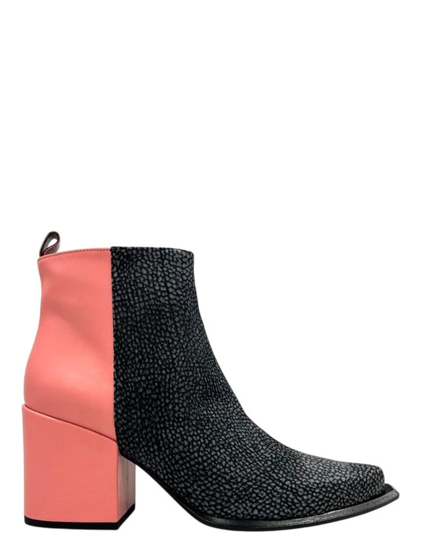 Pink Genuine Leather Women Boot