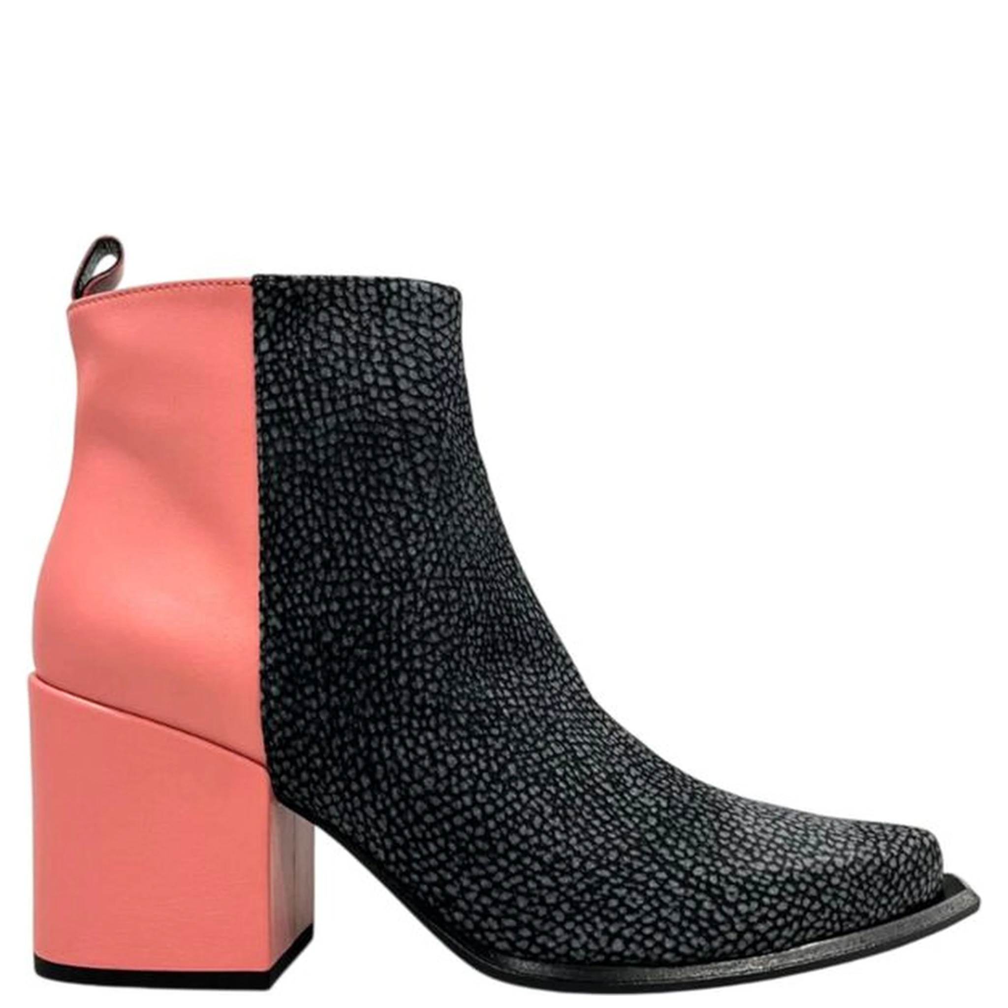 Pink Genuine Leather Women Boot