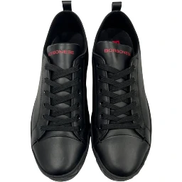 Black Leather Men Sneaker
