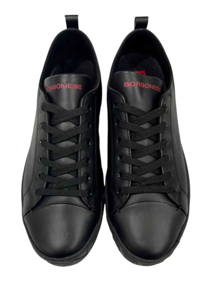 Black Leather Men Sneaker