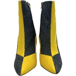 Yellow Genuine Leather Women Boot