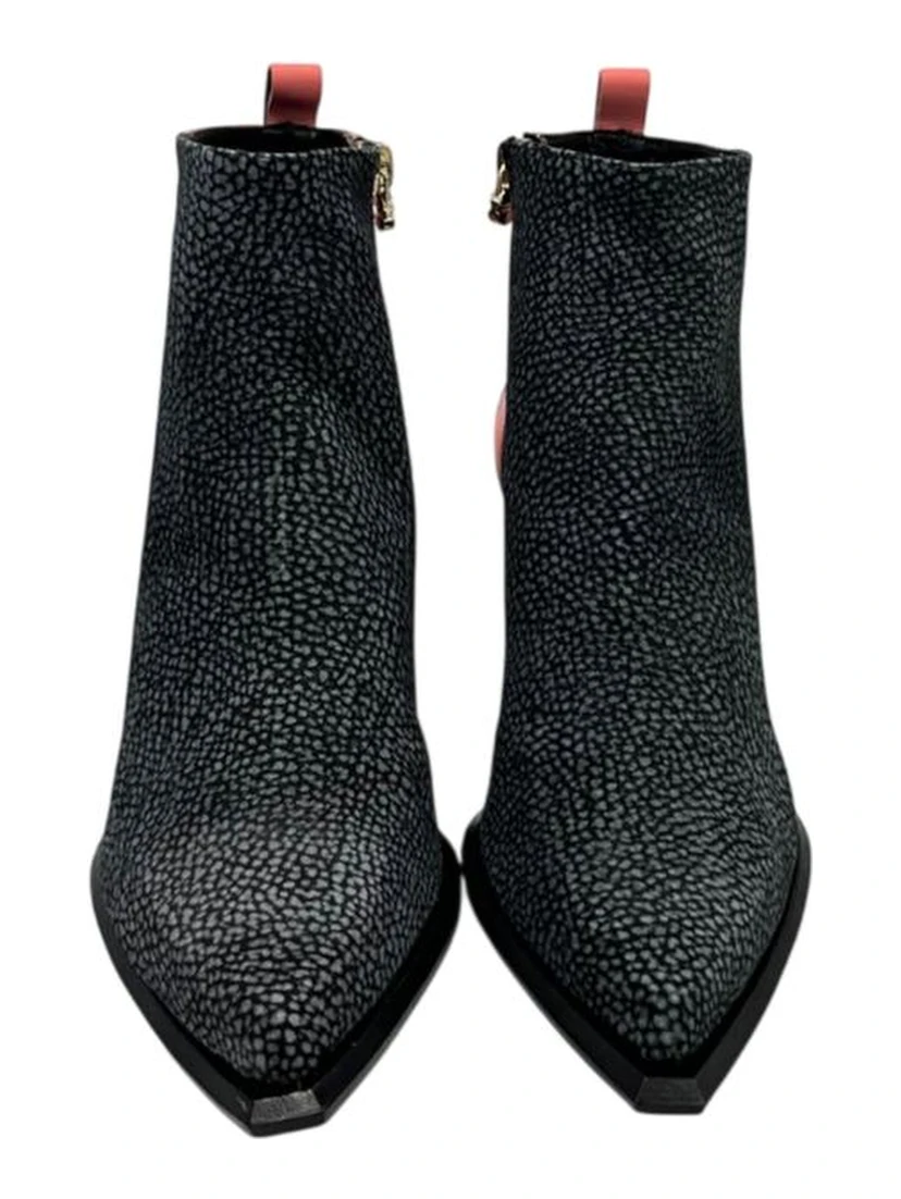 Pink Genuine Leather Women Boot