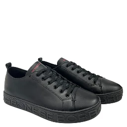Black Leather Men Sneaker