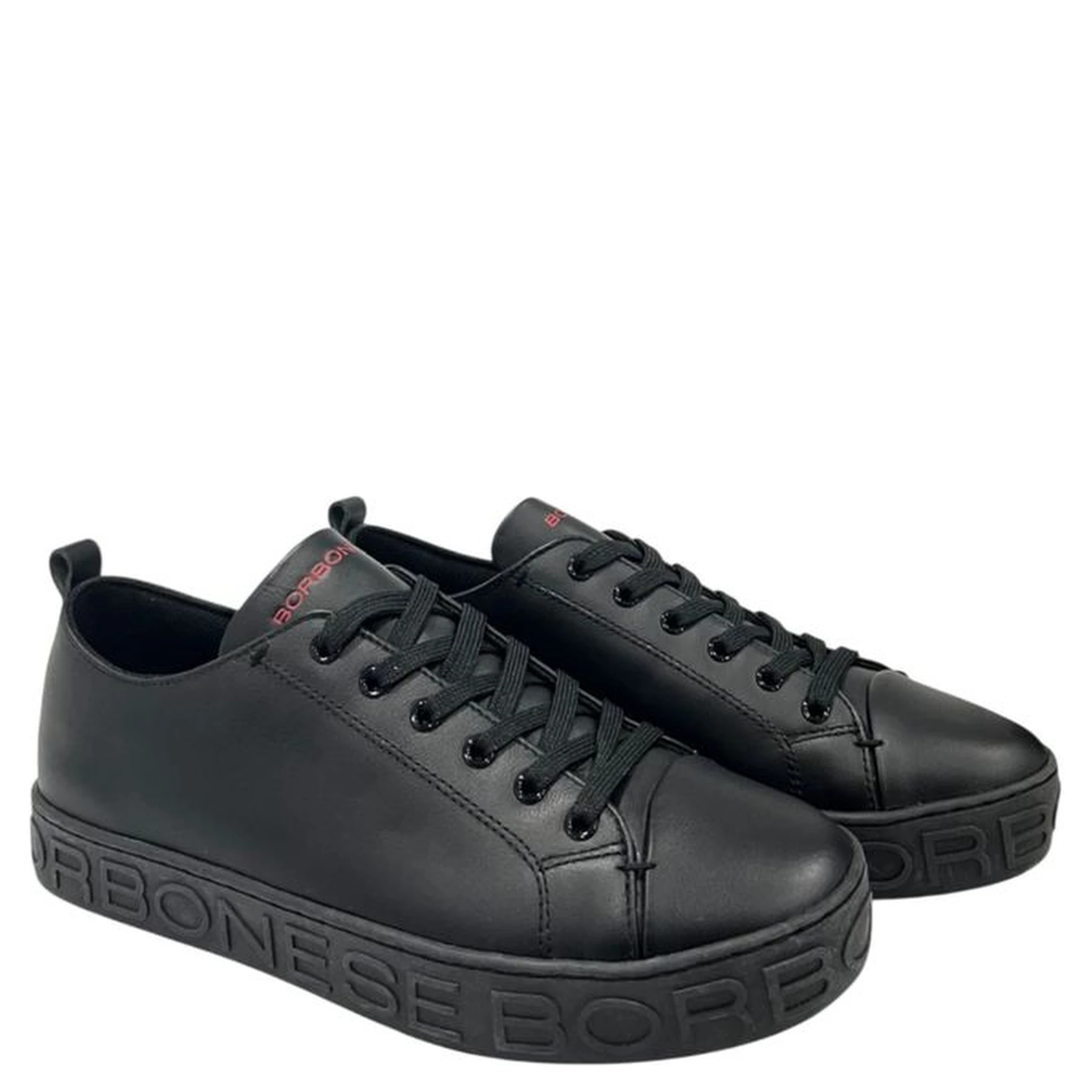 Black Leather Men Sneaker