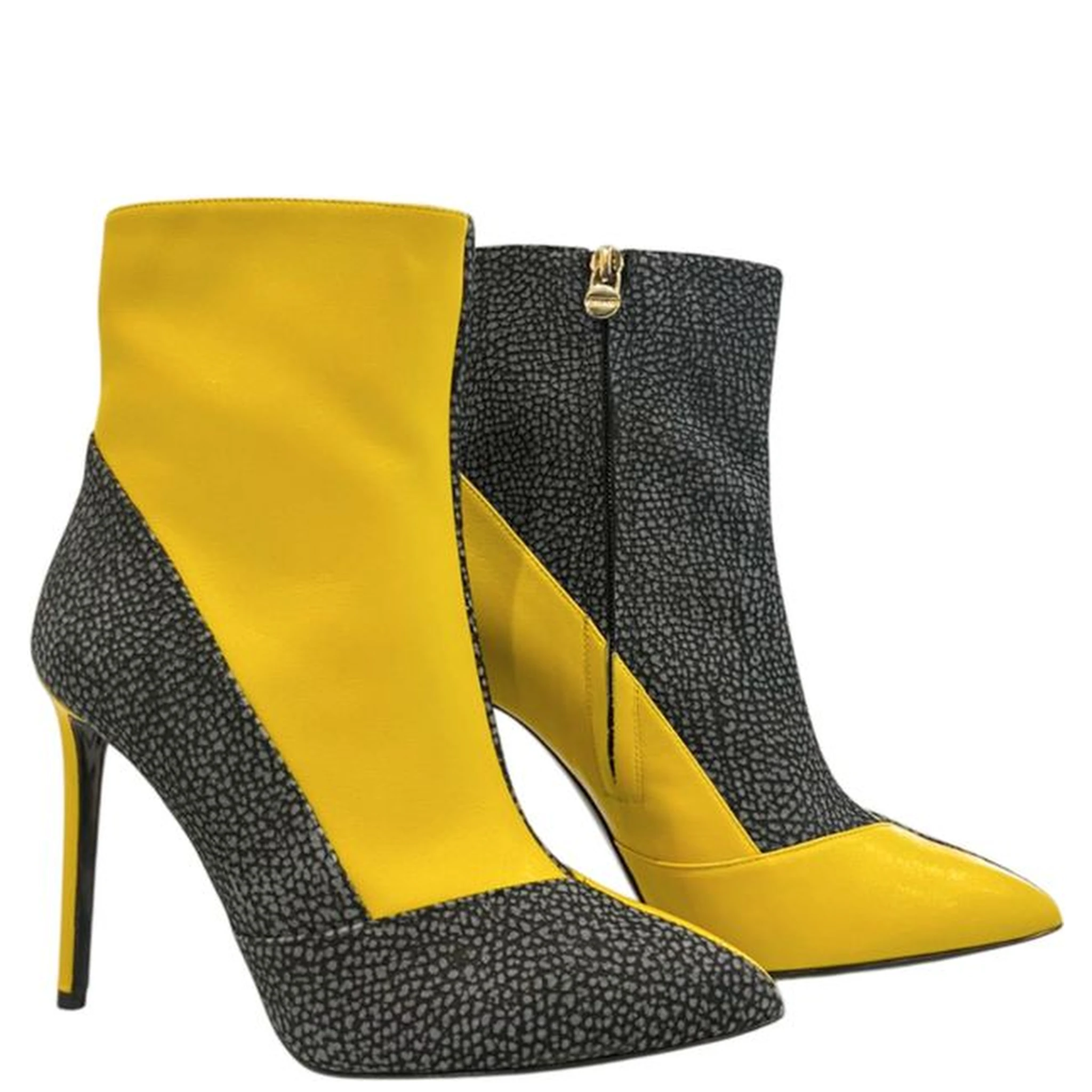 Yellow Genuine Leather Women Boot