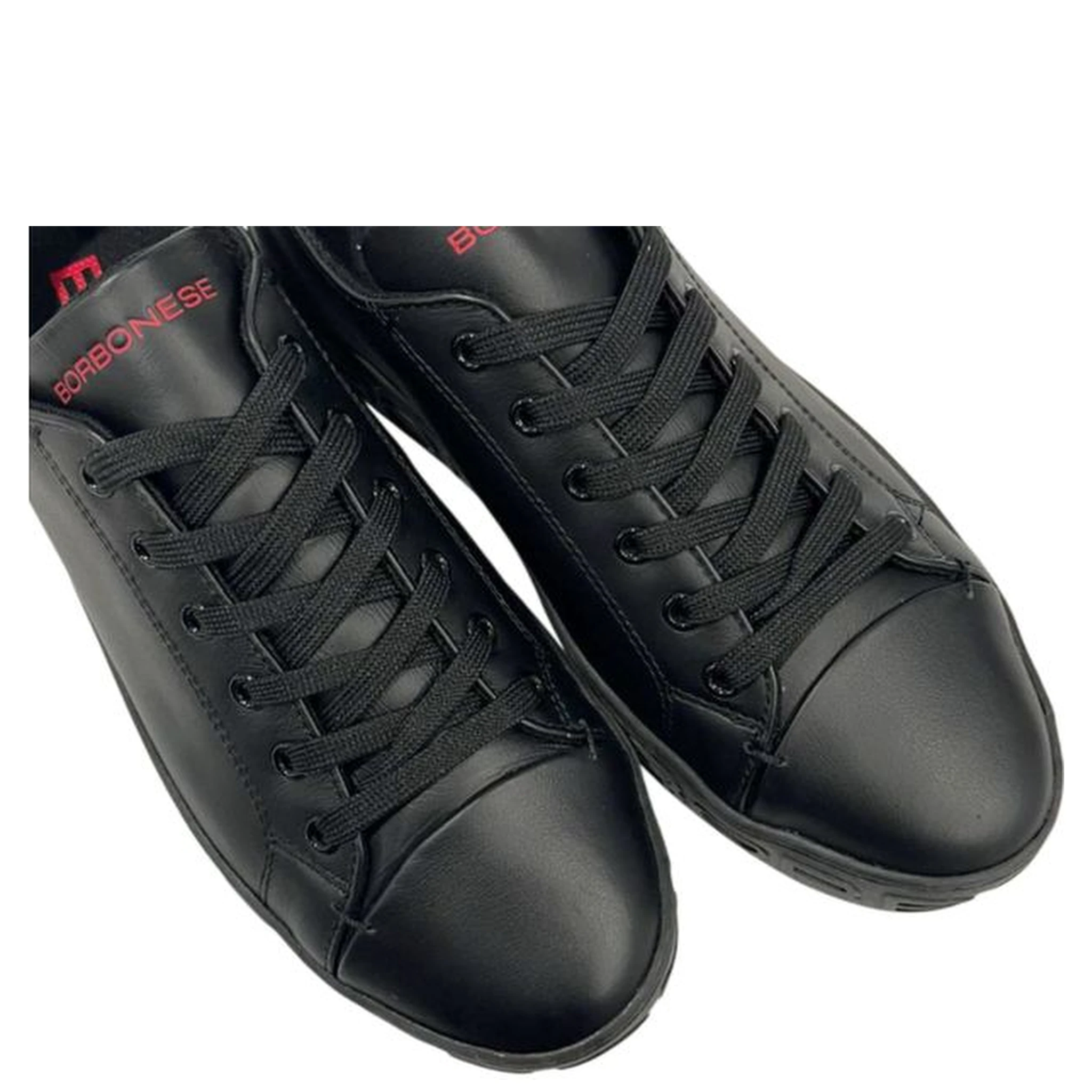 Black Leather Men Sneaker