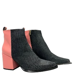 Pink Genuine Leather Women Boot