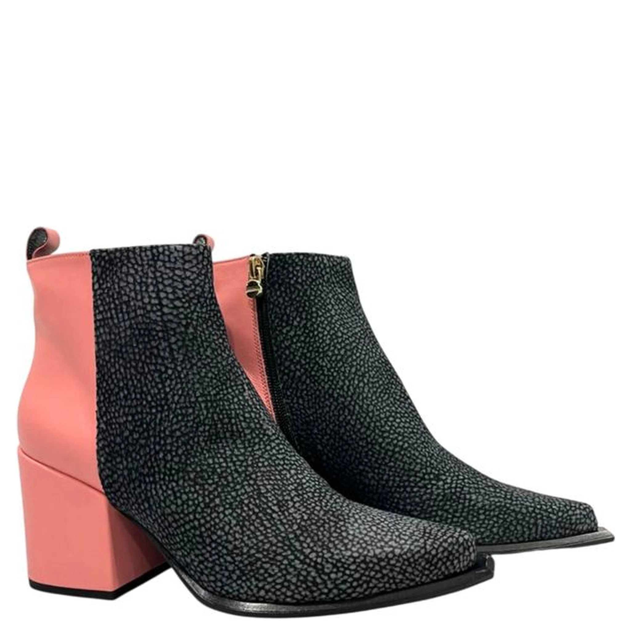 Pink Genuine Leather Women Boot