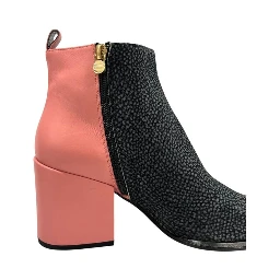 Pink Genuine Leather Women Boot