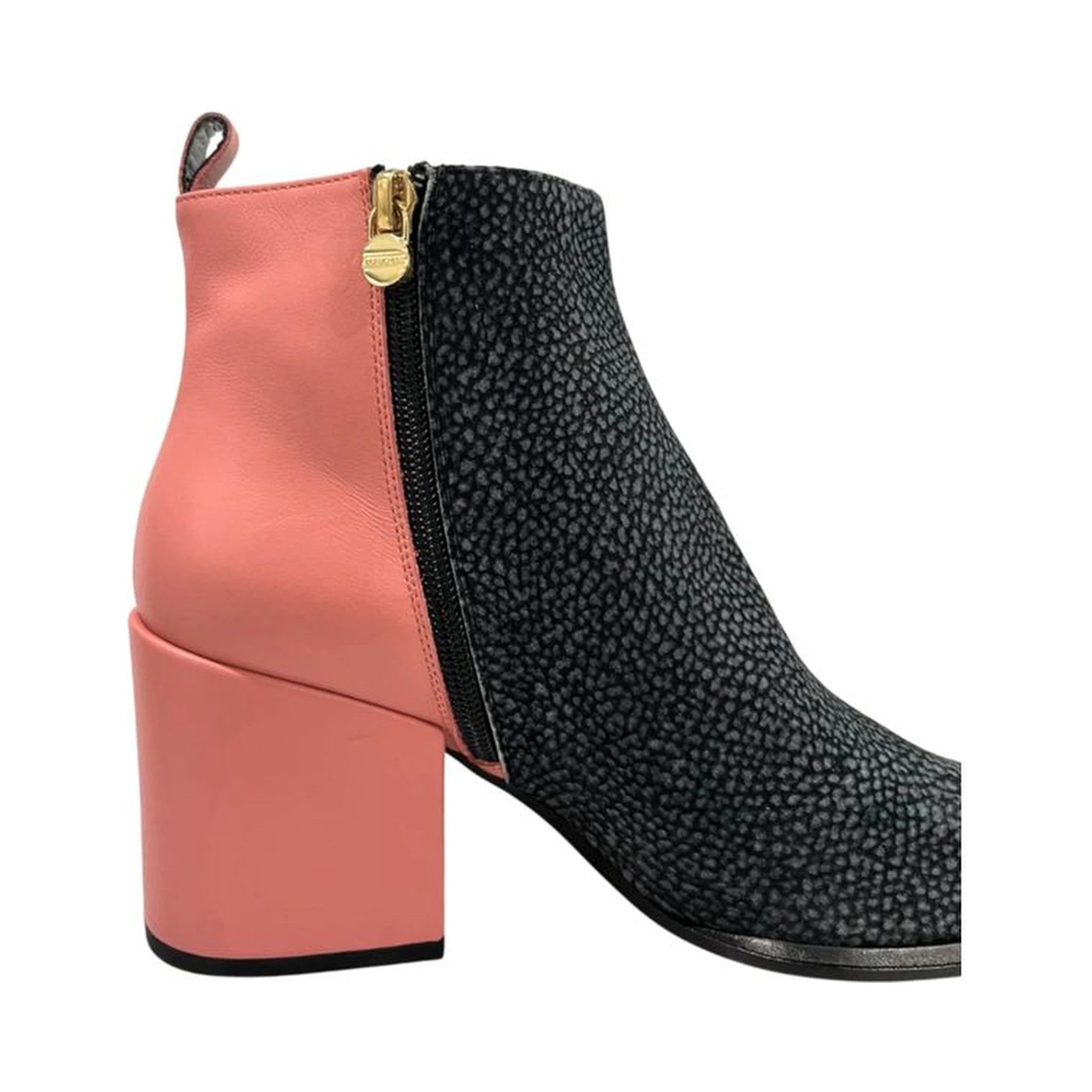 Pink Genuine Leather Women Boot