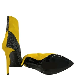 Yellow Genuine Leather Women Boot