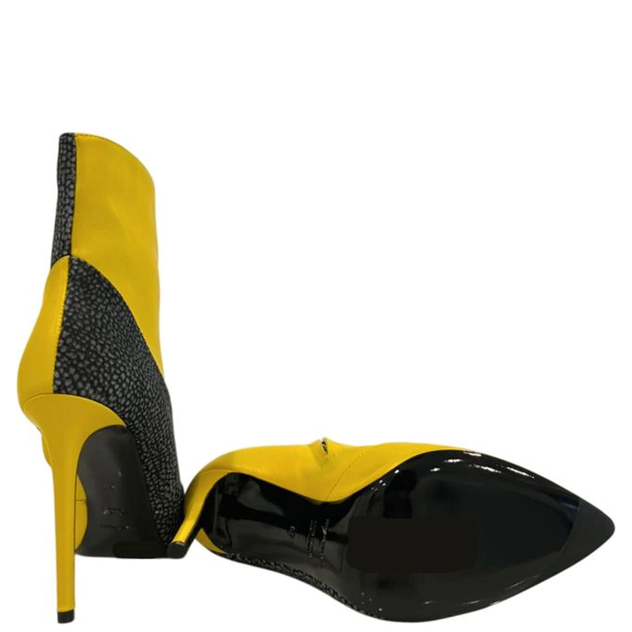 Yellow Genuine Leather Women Boot