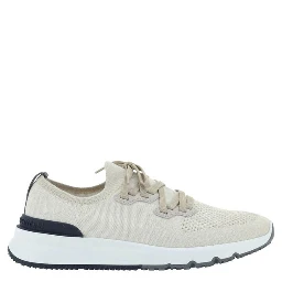 White Cotton Athletic Sneakers