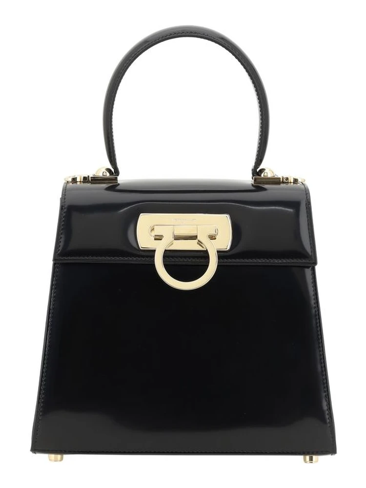 Black Calf Leather Bos Taurus Handbag
