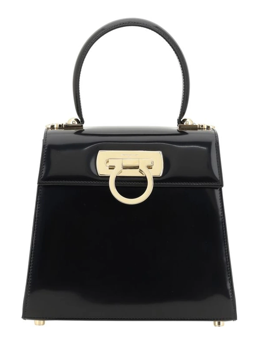 Black Calf Leather Bos Taurus Handbag