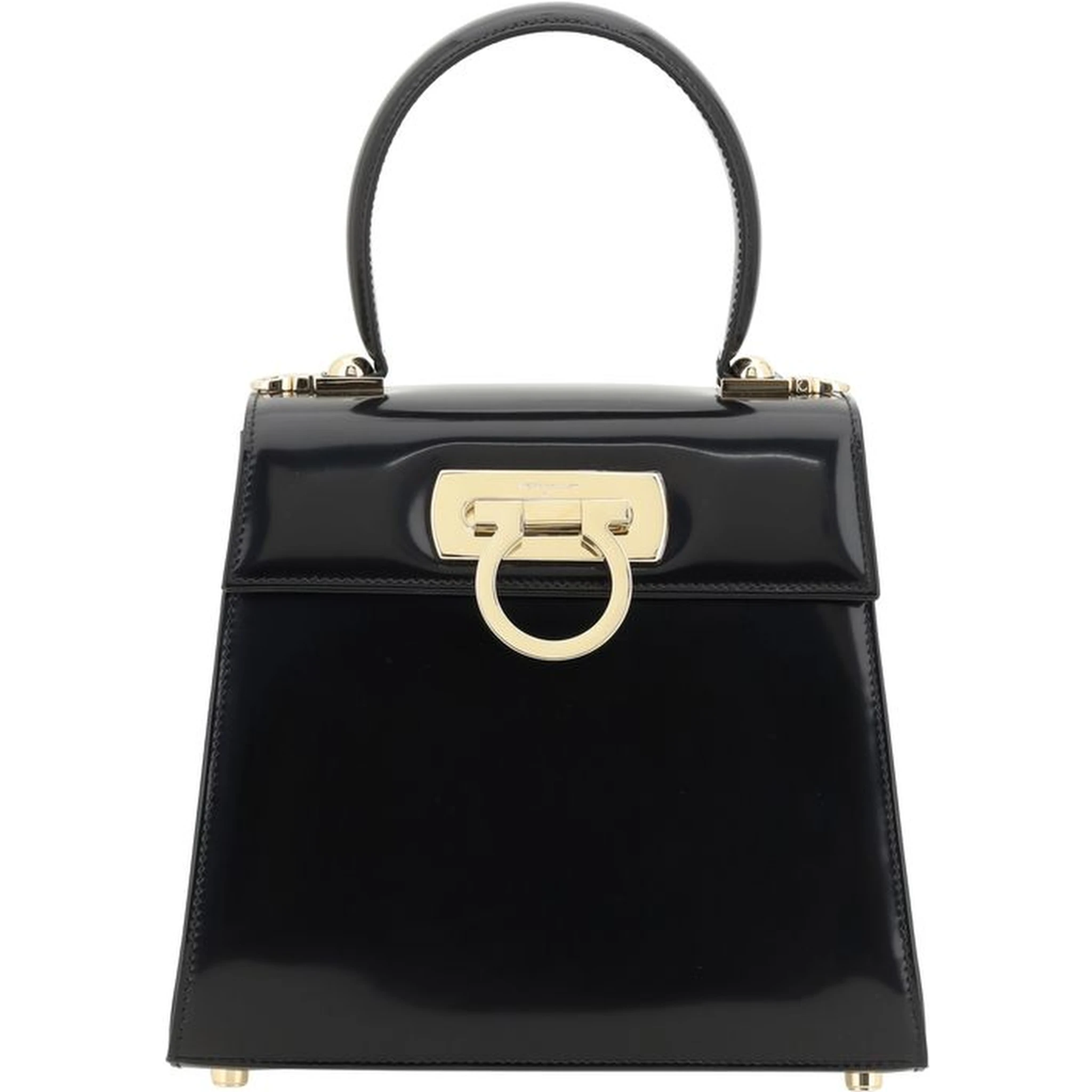 Black Calf Leather Bos Taurus Handbag