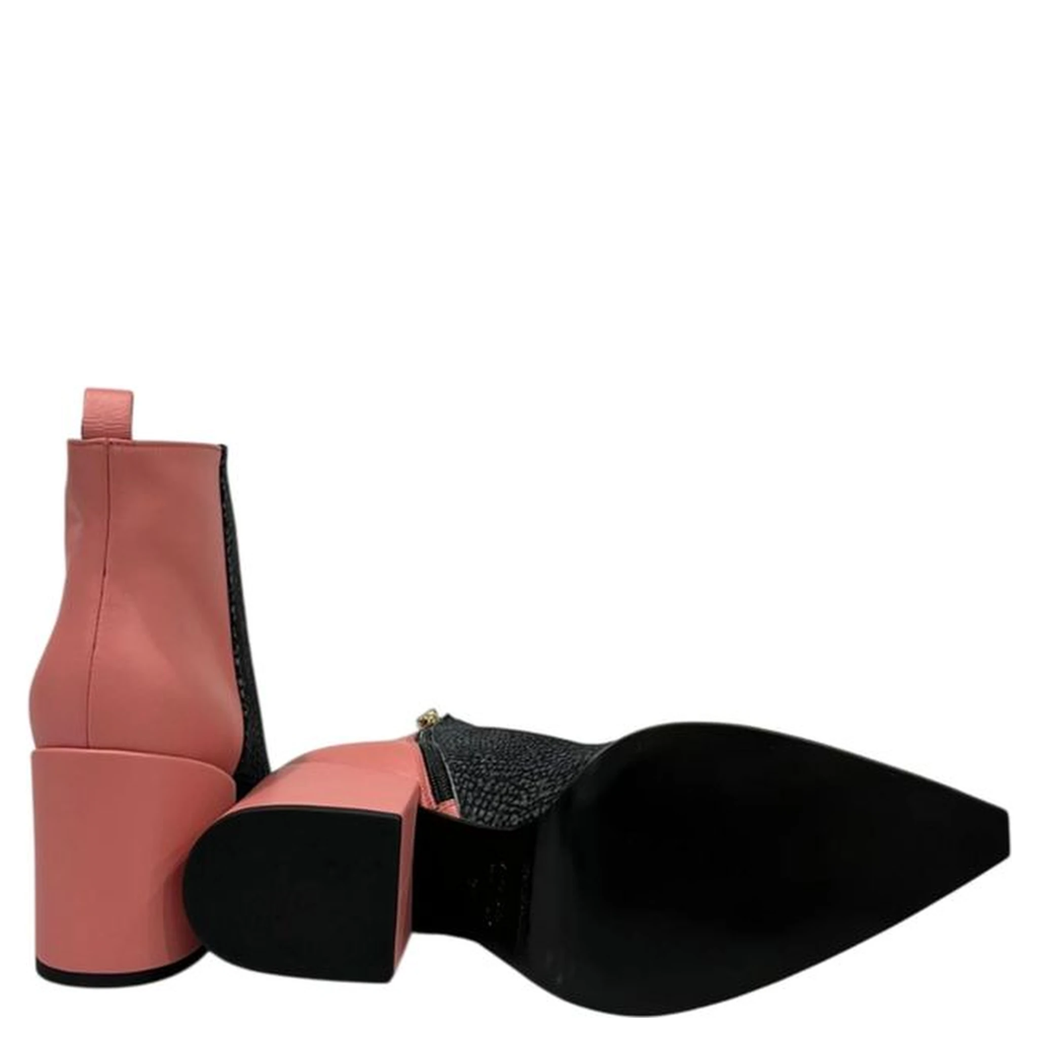 Pink Genuine Leather Women Boot