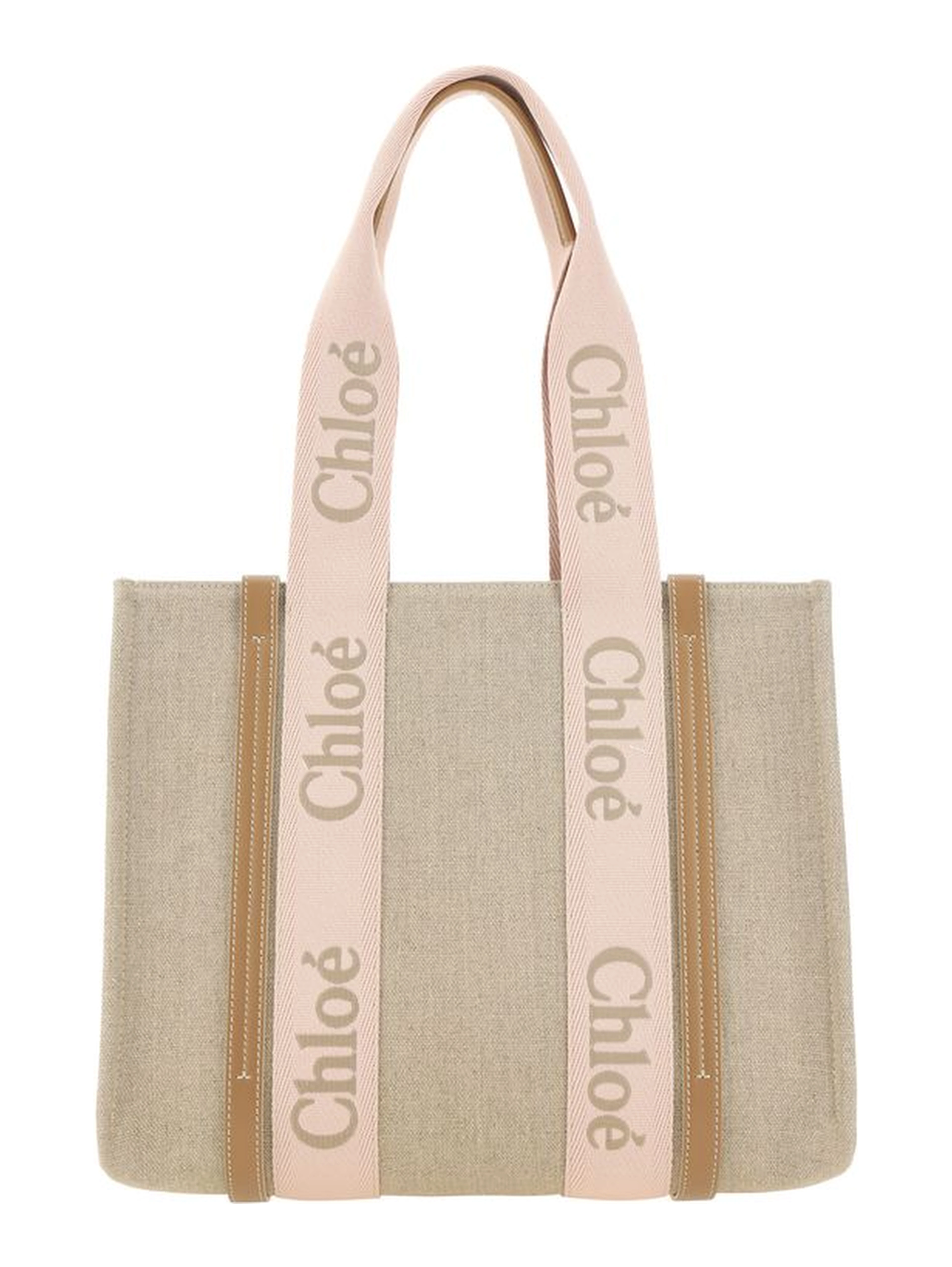 Brown Linen Shoulder Bag