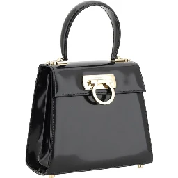 Black Calf Leather Bos Taurus Handbag