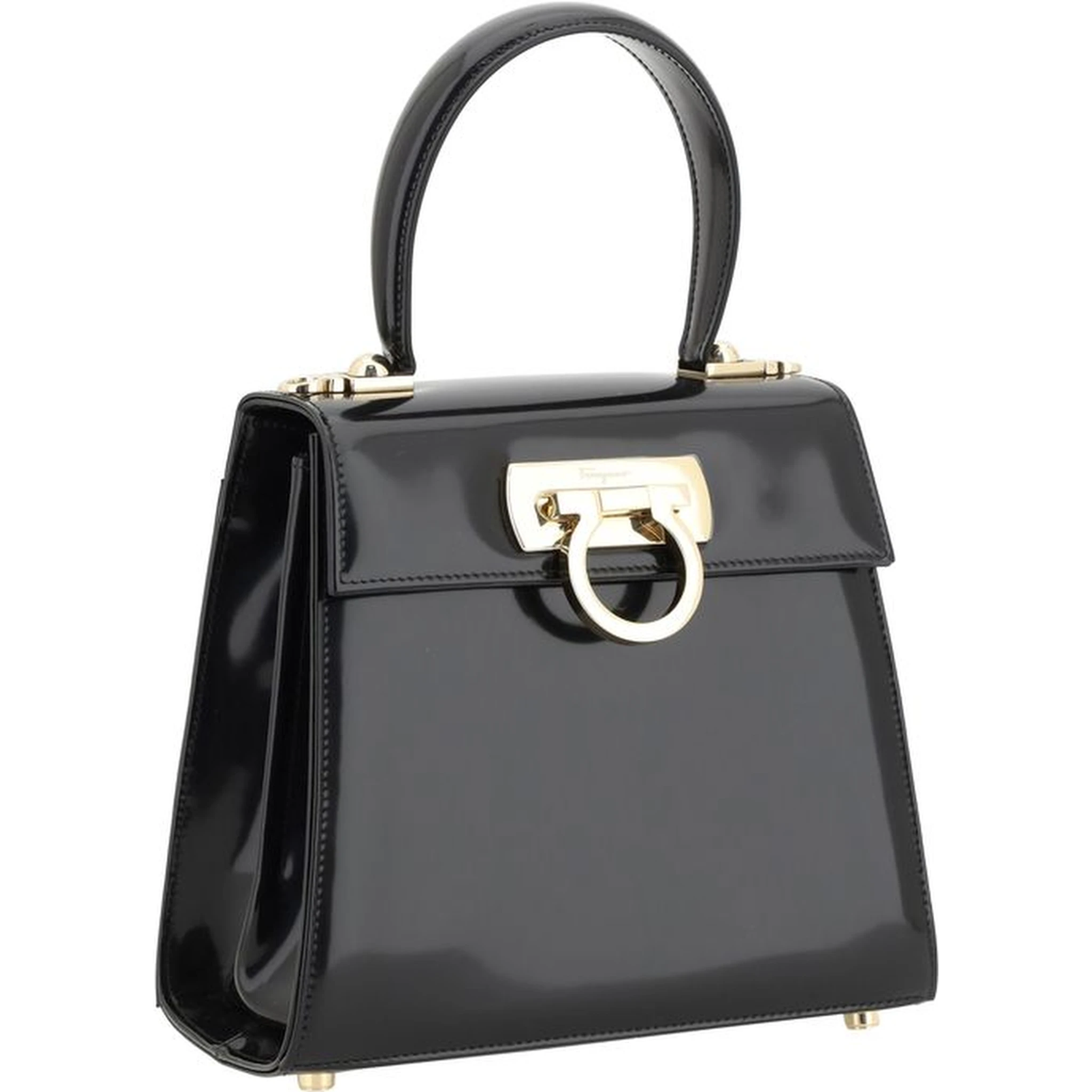 Black Calf Leather Bos Taurus Handbag