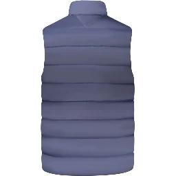 Blue Nylon Men's Sleeveless Jacket