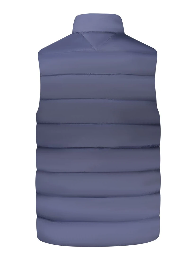 Blue Nylon Men's Sleeveless Jacket
