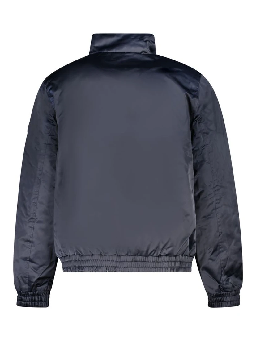 Blue Polyester Men Jacket