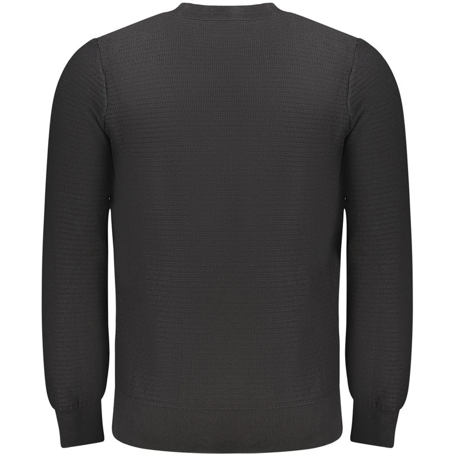 Black Cotton Men Sweater