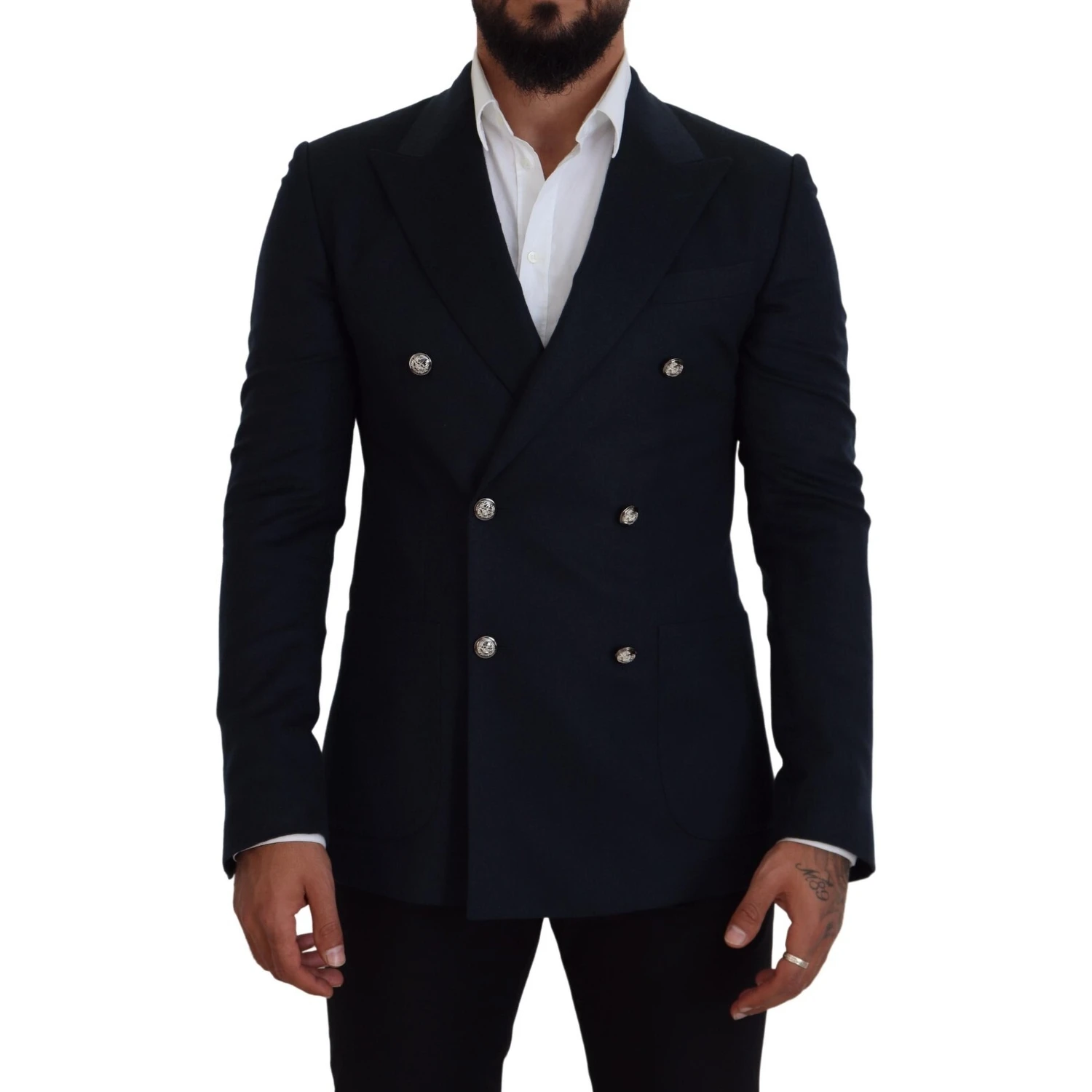 Blue Double Breasted Formal Coat Blazer