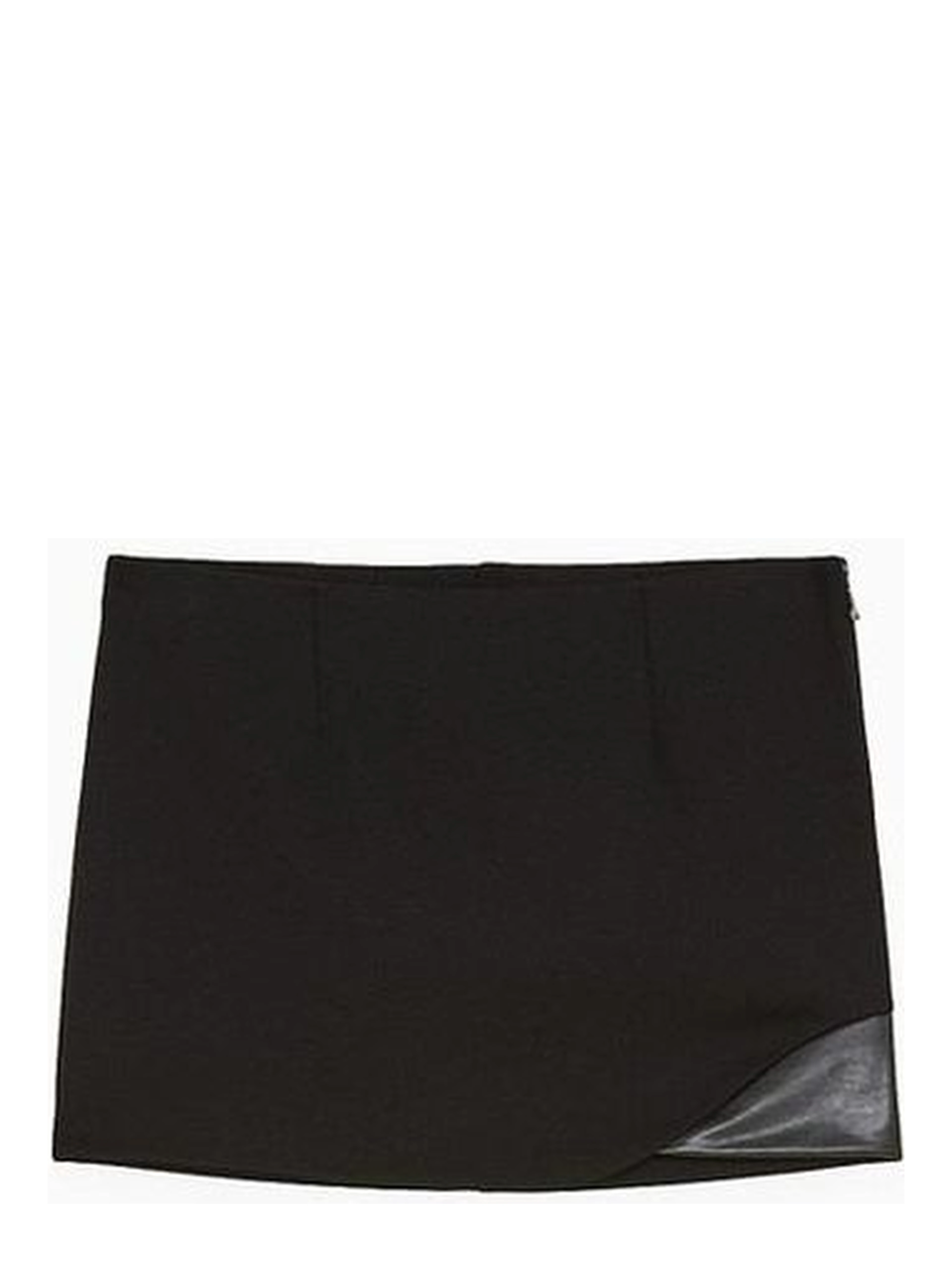 Black Viscose Mini Skirt