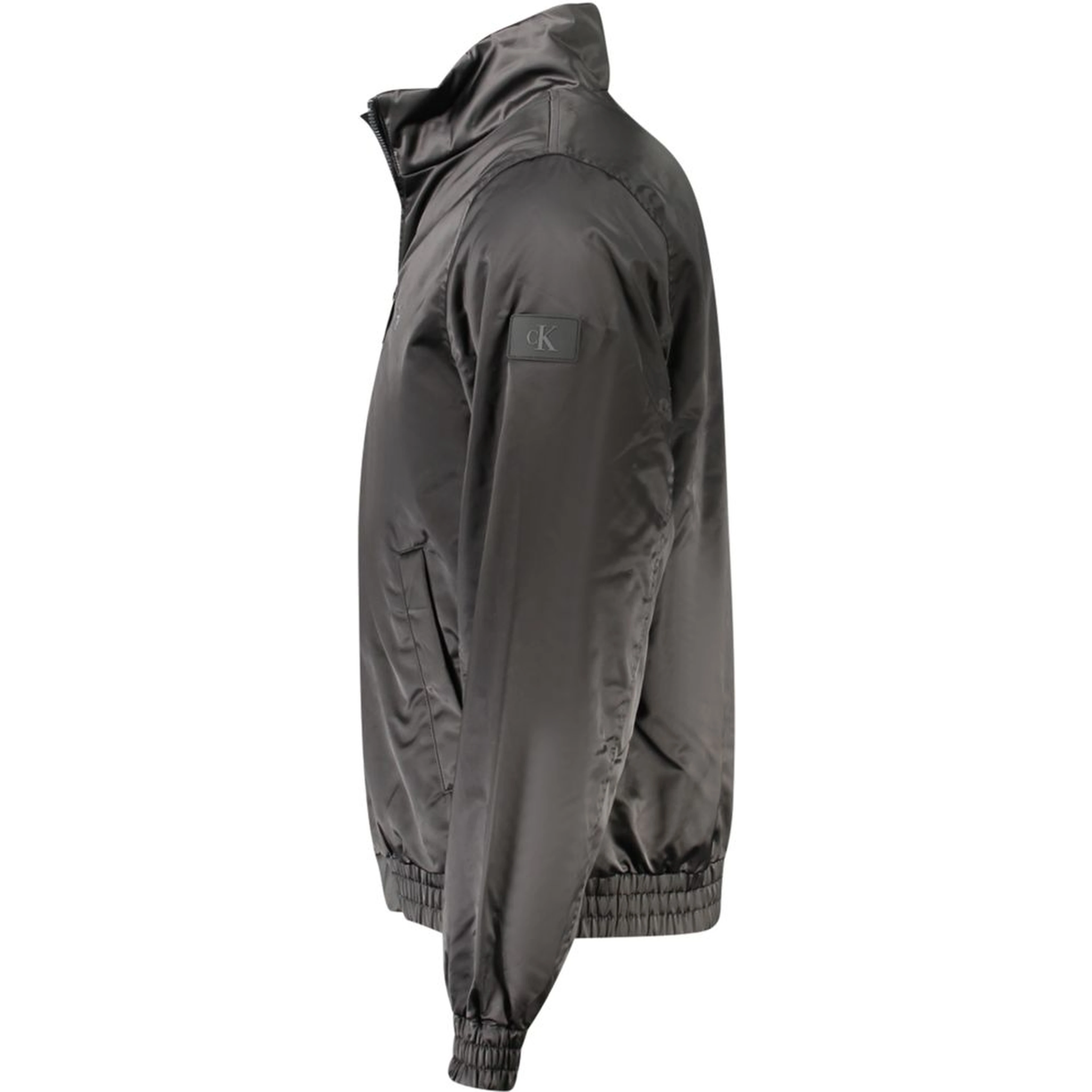 Black Polyester Men Jacket