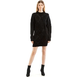 Black Nylon Casual Dress