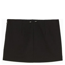 Black Viscose Mini Skirt