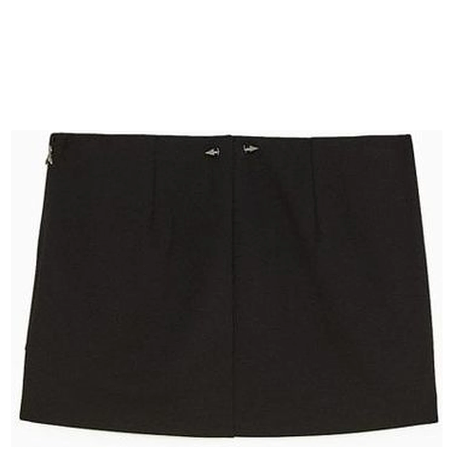 Black Viscose Mini Skirt