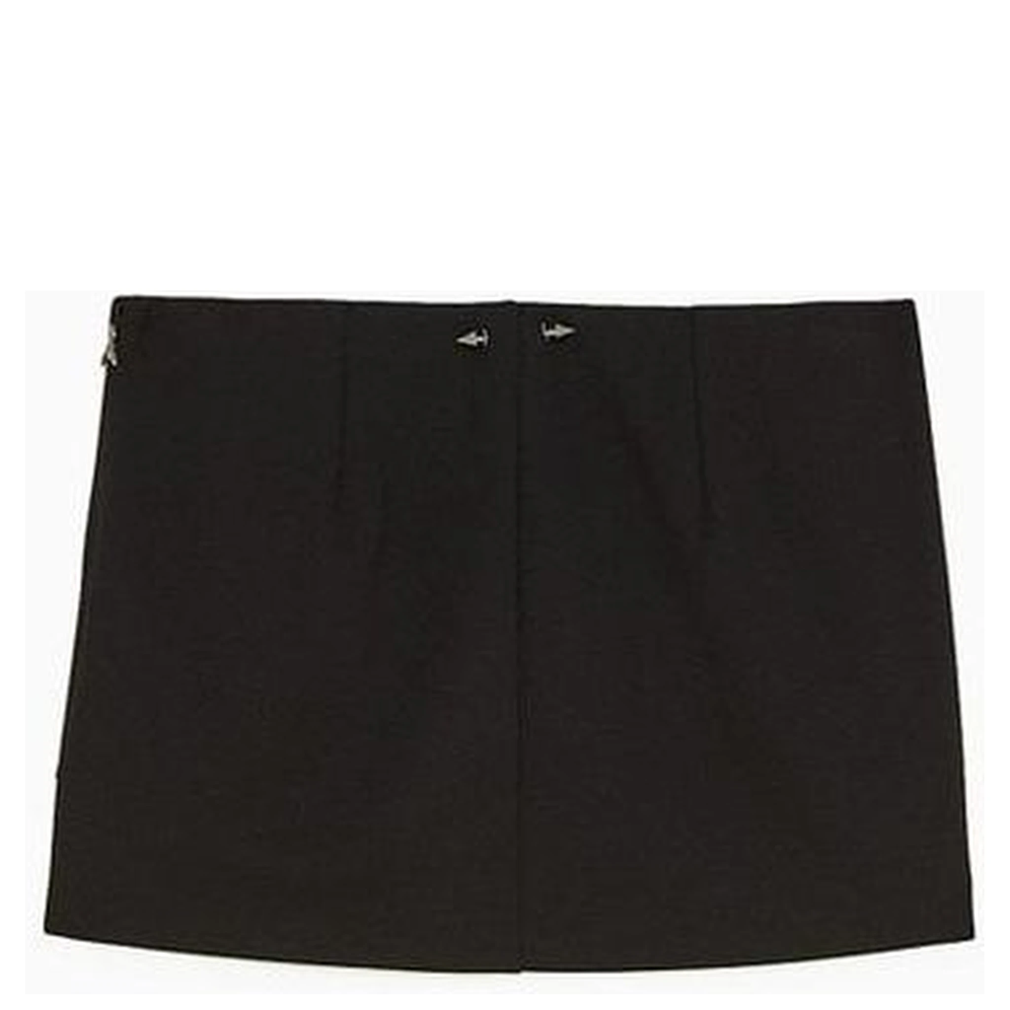 Black Viscose Mini Skirt
