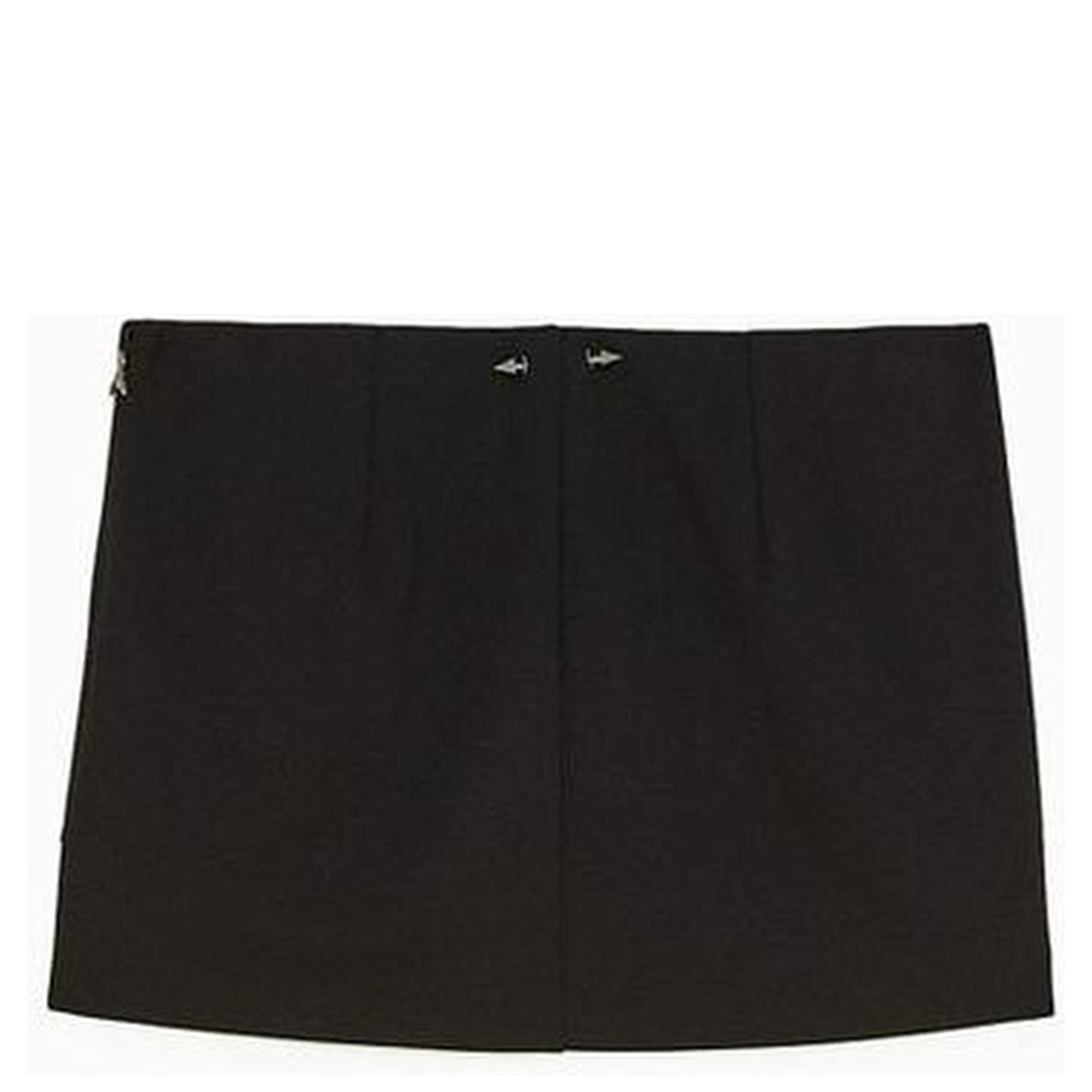 Black Viscose Mini Skirt