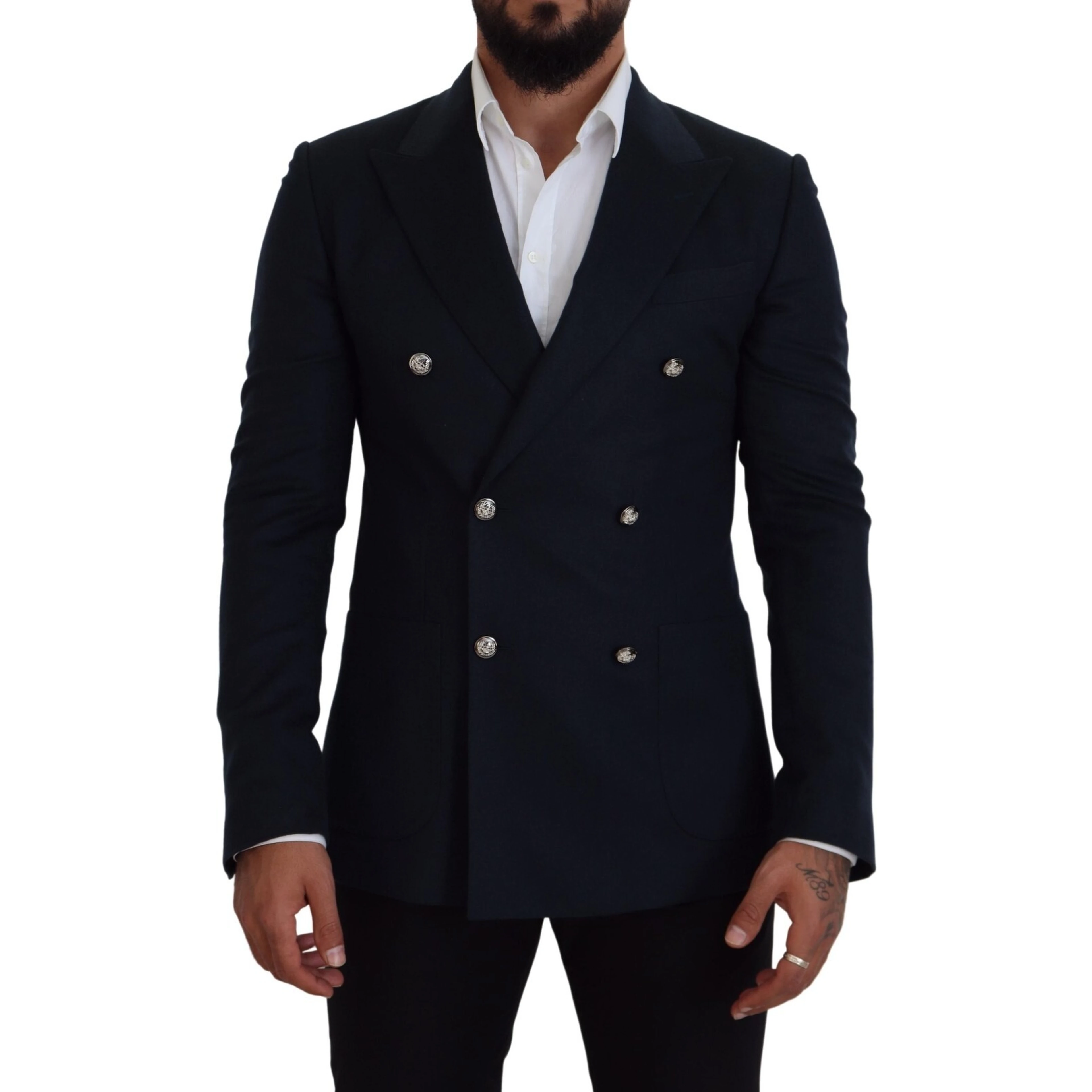Blue Double Breasted Formal Coat Blazer
