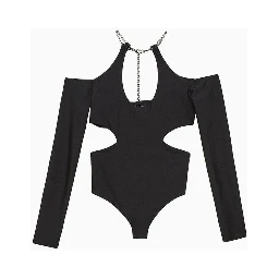 Black Nylon Bodysuit