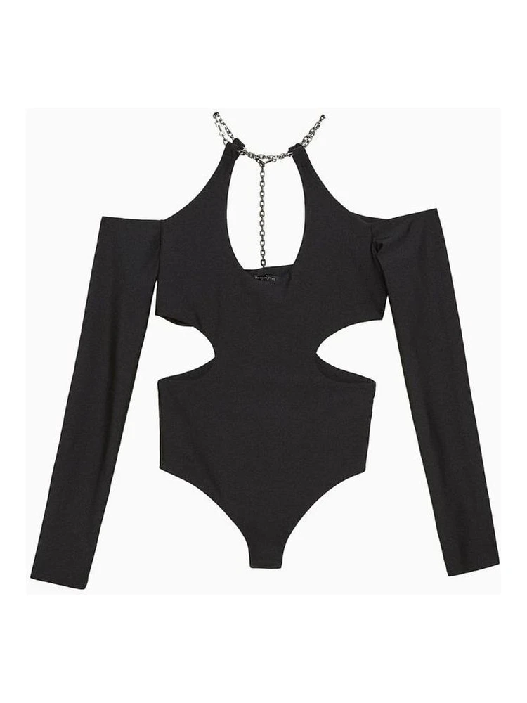 Black Nylon Bodysuit