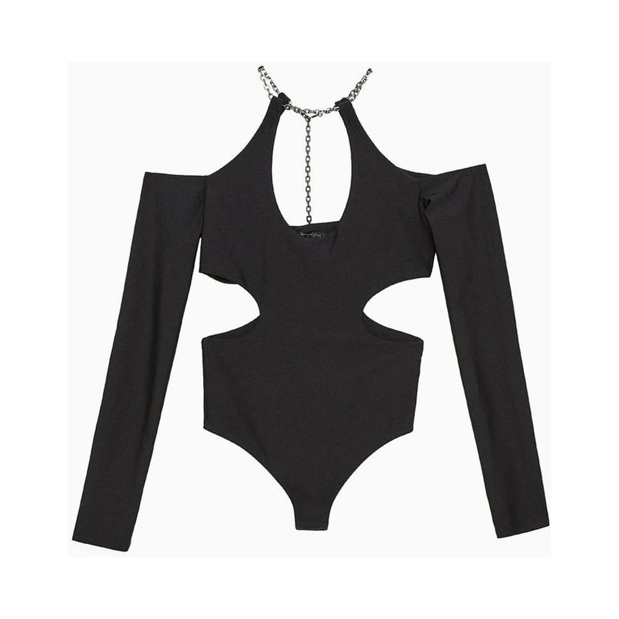 Black Nylon Bodysuit