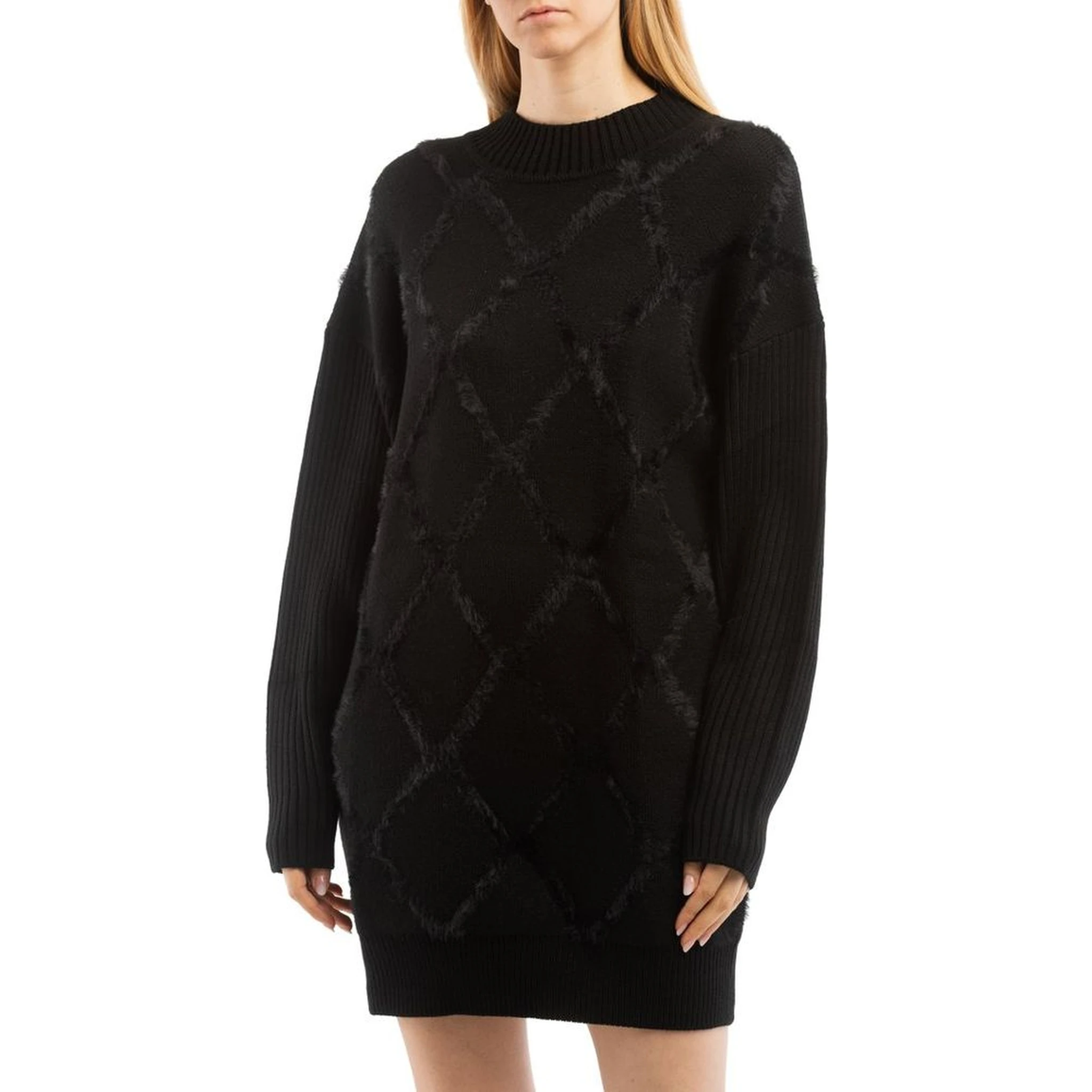 Black Nylon Casual Dress
