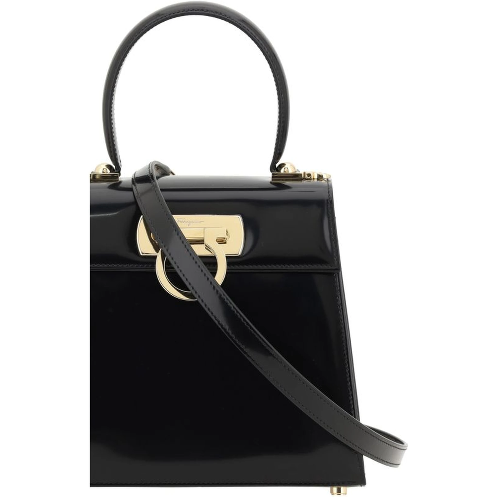 Black Calf Leather Bos Taurus Handbag