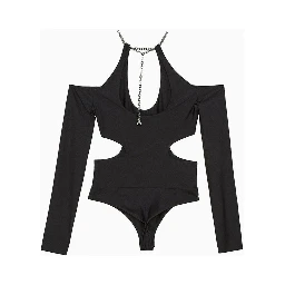 Black Nylon Bodysuit