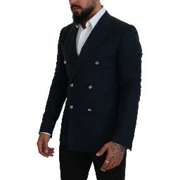 Blue Double Breasted Formal Coat Blazer