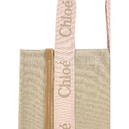 Brown Linen Shoulder Bag