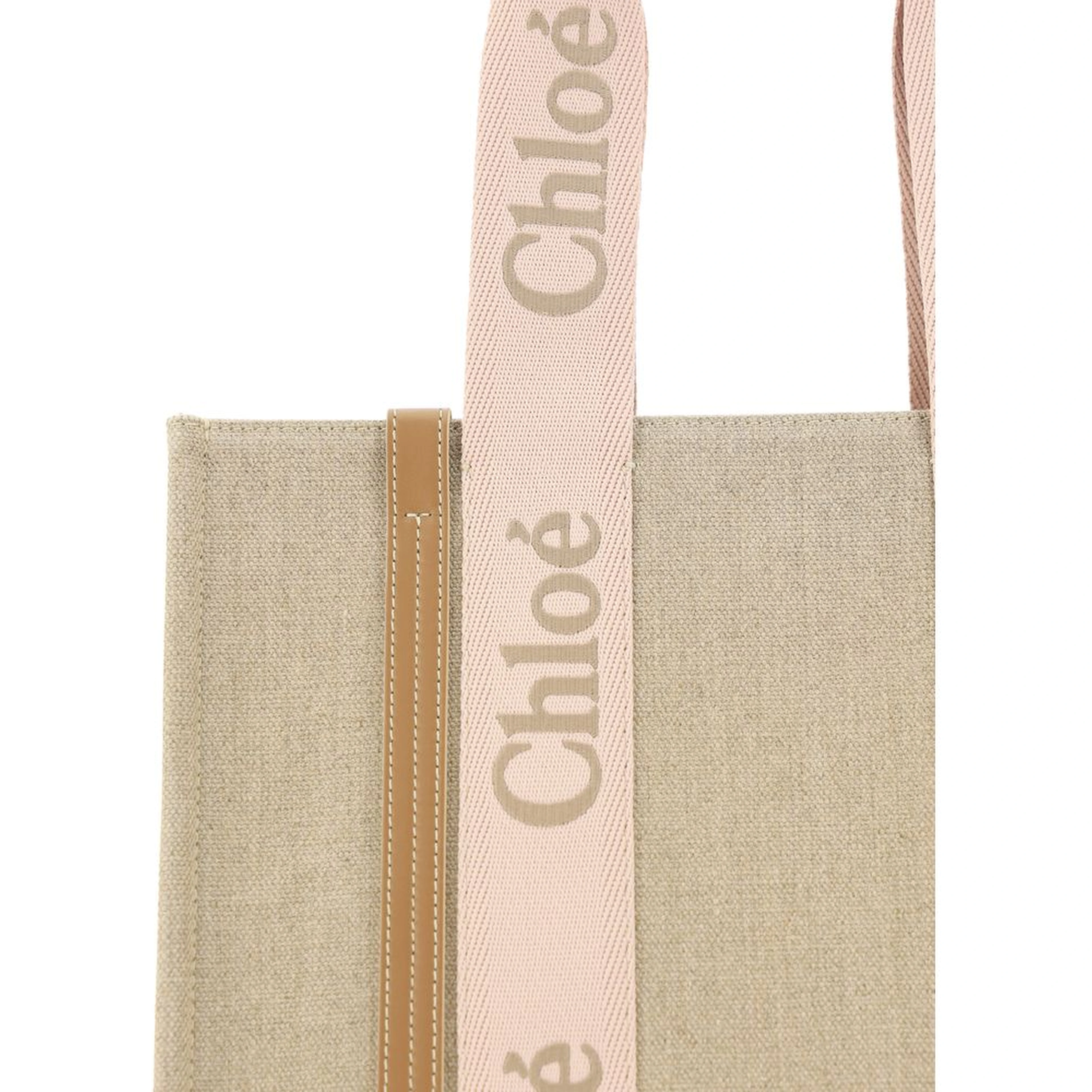 Brown Linen Shoulder Bag