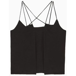 Black Viscose Tank Tops